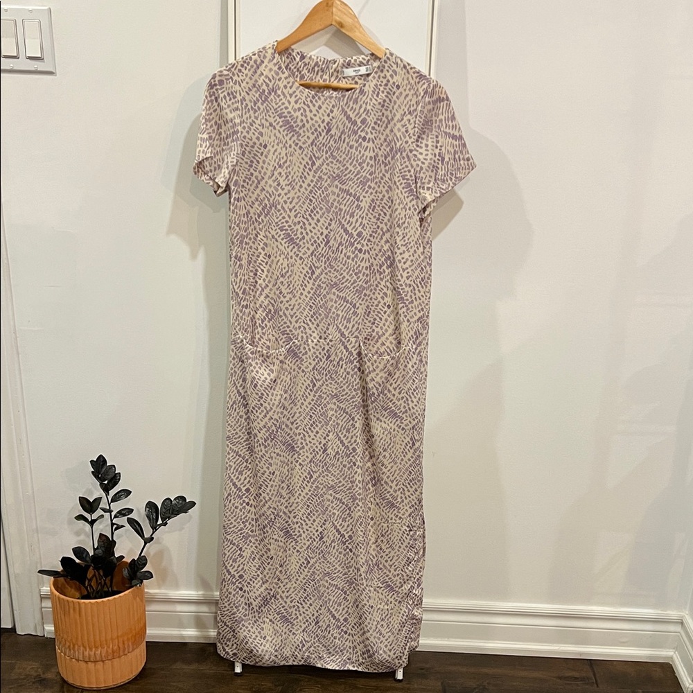 Mango Purple and Cream Maxi Dress